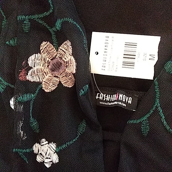 NWT Fashion Nova Don't Think Twice Black/Combo Bodysuit. Size M - Picture 12 of 17